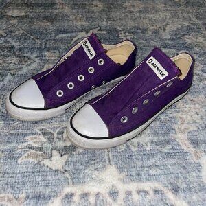 Airwalk Purple Laceless Low-Top Canvas Sneakers